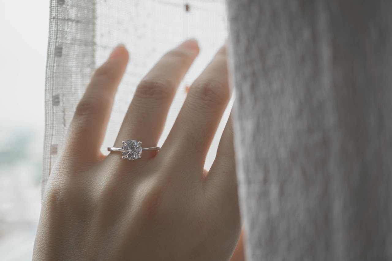 14k white gold leaf and flower diamond unique engagement set, wedding ring  with a Black Diamond