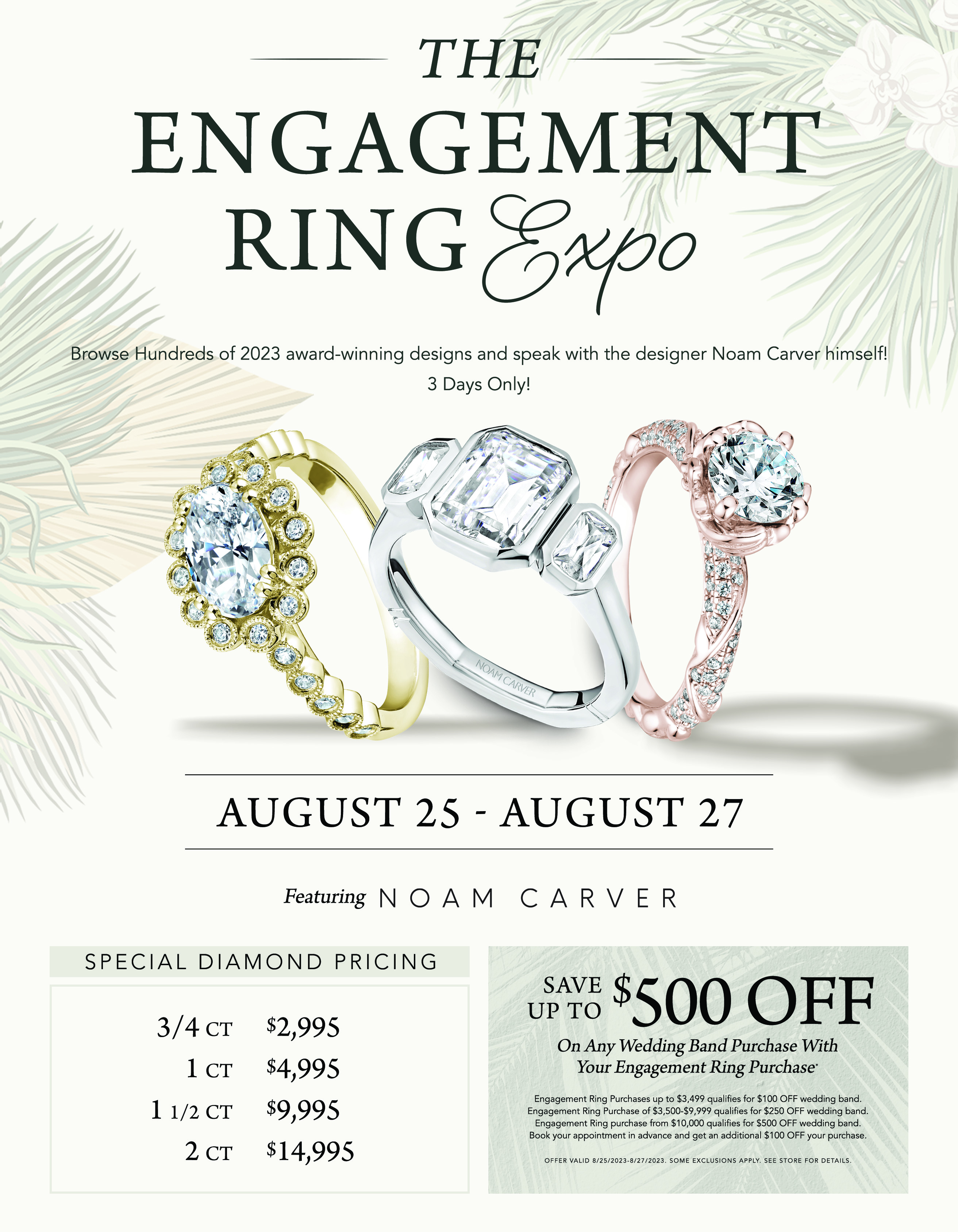 Specially priced diamonds and engagement rings at The Wedding Ring Shop August 25th - 27th in their Honolulu showroom for The Engagement Ring Expo.
