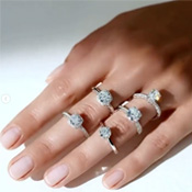Rings on woman's hand