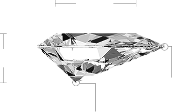 Pear Diamond Side View